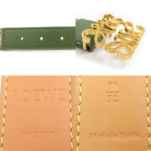 LOEWE Anagram Canvas Belt, Green, Women\'s, H31526K main image 5